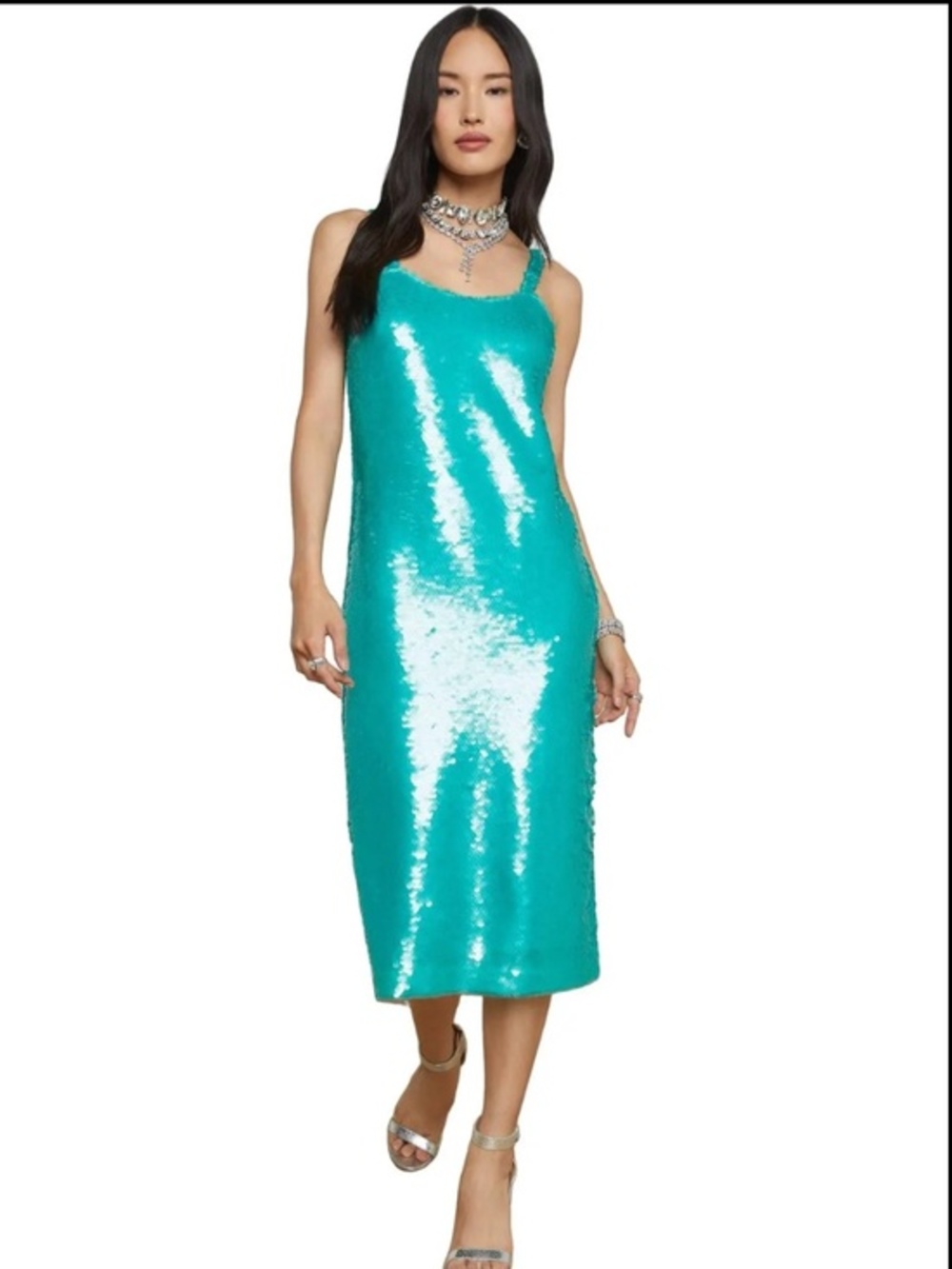 L'AGENCE Gabin Sequin Midi Dress